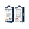 Incarcator retea C107 PD45W QC3.0 cu cablu C - Lightning / Alb